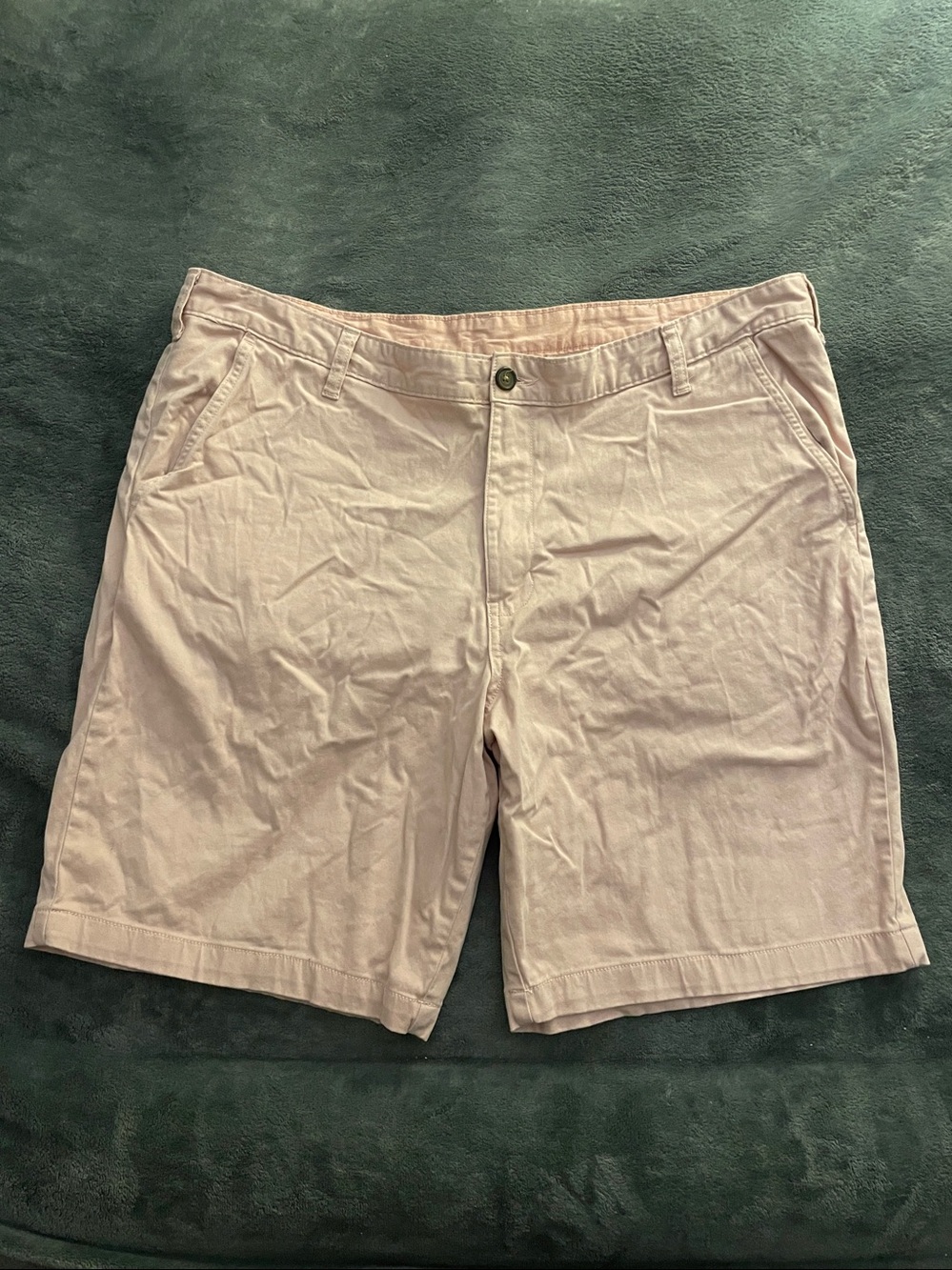 George Men's Pink Khaki Flat Front Shorts